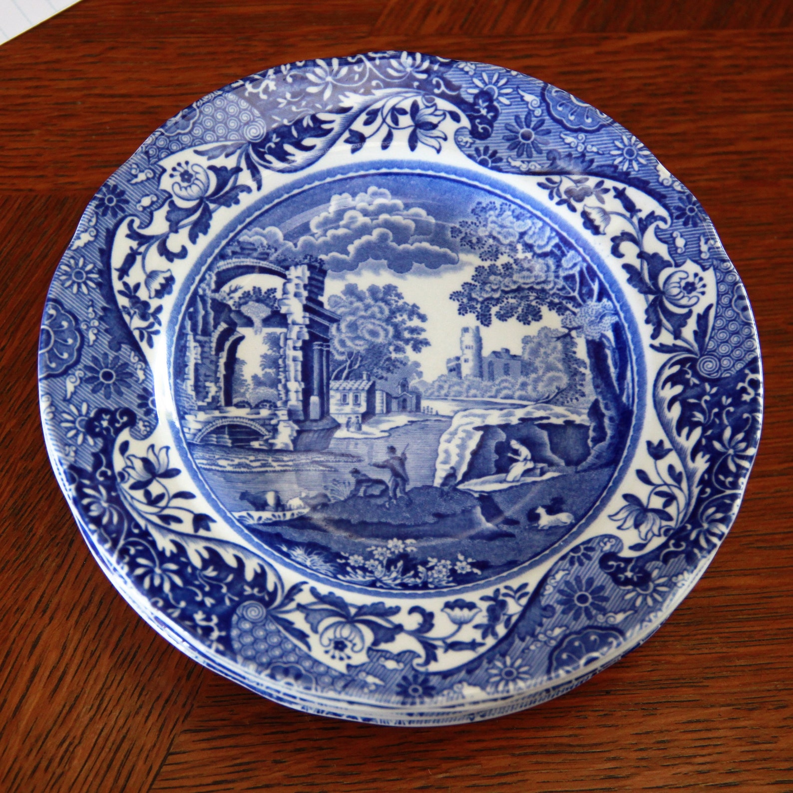 Spode Blue Italian C. 1816 Set of 5 Side Plates Spode England Etsy