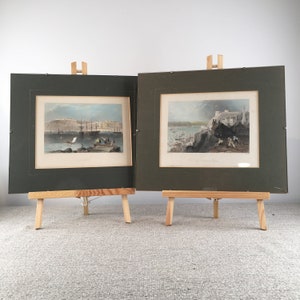 Two W.H. BARTLETT aquatint prints, drawings rendered into steel engravings, “Quebec” and “The Citadel of Quebec.”  Historical Prints.