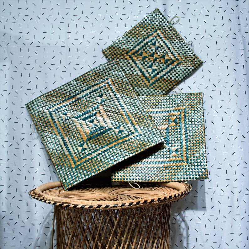 Philippines Banig Ticog Romblon Buri handwoven reed grass Etsy