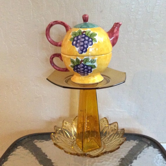 Garden Totem Bird Feeder Vintage Glass Bird Bath Bird Etsy