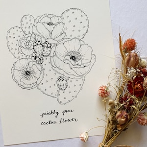 8x10 Prickly Pear Cactus Print