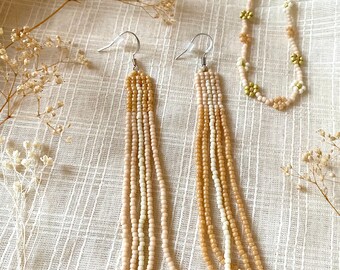 Beaded Assymetrical Earrings