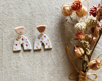 Nomad Arches Earrings - Polymer Clay Desert Terrazzo Statement Earrings