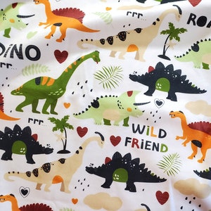 Dinosaur, Dino Dinosaurs Pattern, Dino Fabric, dinosaur Fabric, Custom Printed Fabric, By The Yard (DINO7)