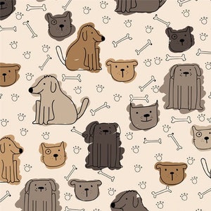 Cute Animal Fabric, Cute Dog Fabric, Cute Cat Fabric, Custom Printed Fabric (DG11)