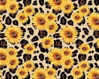 sunflower jersey knit fabric