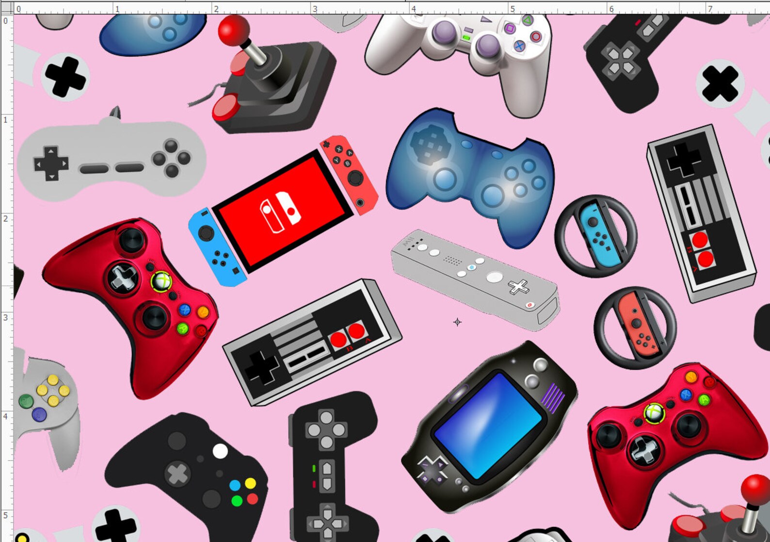 VDO Game Fabric Game Controller Fabric by the Yard Game Etsy