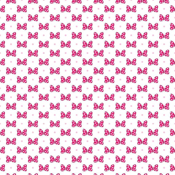 Pink Bows Fabric, 100% Organic Interlock Knit, Kona Cotton, Cotton Spandex Jersey Knit, Bullet Liverpool Fabric, Fabric By The Yard (BW1)