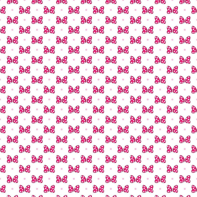Pink Bows Fabric, 100% Organic Interlock Knit, Kona Cotton, Cotton Spandex Jersey Knit, Bullet Liverpool Fabric, Fabric By The Yard (BW1) imagen 1