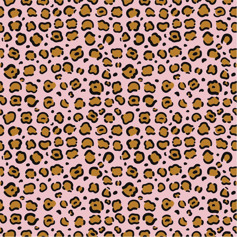 Leopard Fabric Pink Leopard Print Fabric Wild Animal Print - Etsy