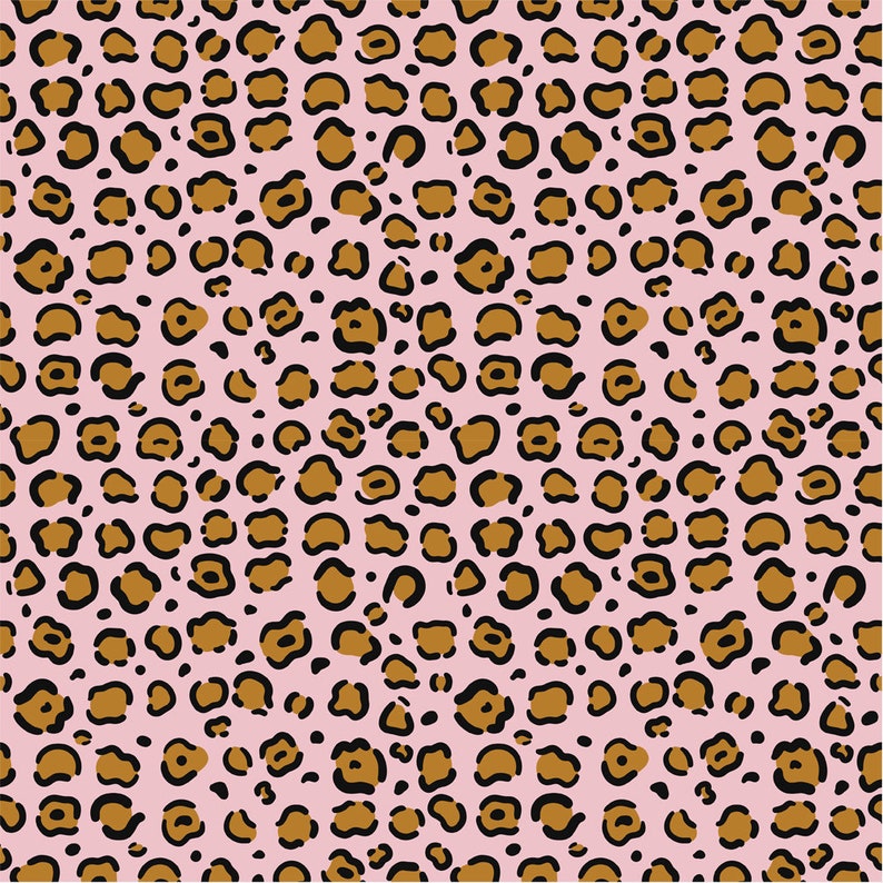 Leopard Fabric Pink Leopard Print Fabric Wild Animal Print - Etsy