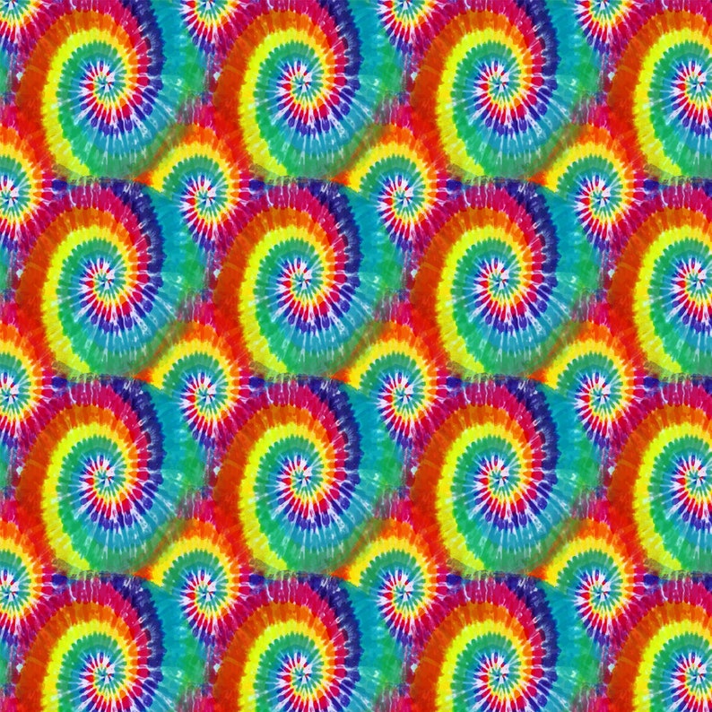 Tie Dye Fabric Rainbow Tie Dyed Fabric Rainbow Tie Dye Etsy