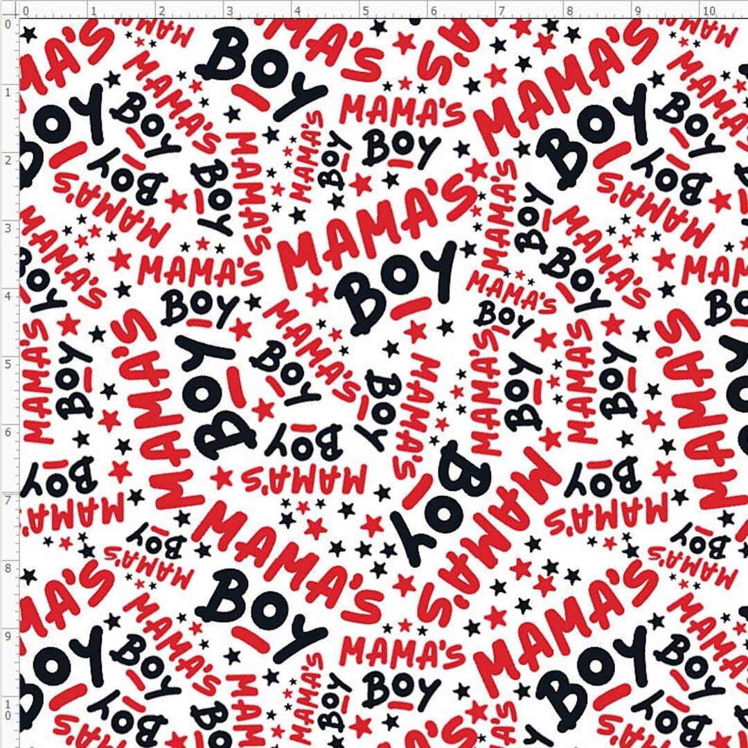 Mama's Boy Fabric, Mama Fabric, MOM Fabric, Custom Print Fabric, Fabric