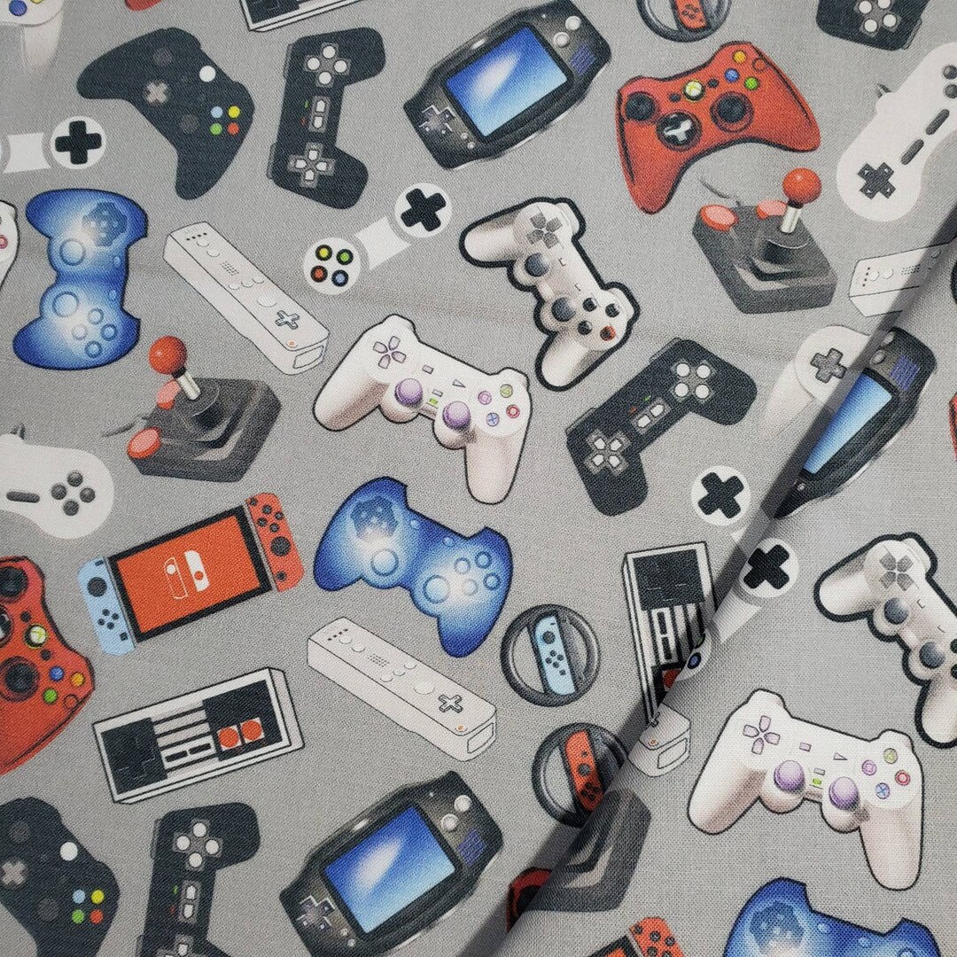 VDO Game Fabric Game Controller Fabric by the Yard Game Etsy