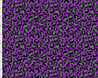 Leopard Fabric - Purple Leopard Print Fabric, Wild animal Print Fabric, Jungle Fabric, Cheetah Print, Custom Printed Fabric (APR12)
