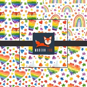 Pride, LBGTQ Fabric, Pride Rainbow Fabric, Rainbow Fabric, By the yard, Custom Print Fabric (LGB1)