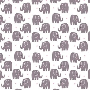 EANT1 - Elephant Fabric by the Yard. Custom Print Fabric. image 1