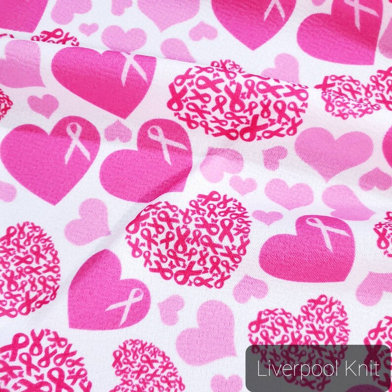 Breast Cancer Awareness Fabric Breast Cancer Fabric by the | Etsy