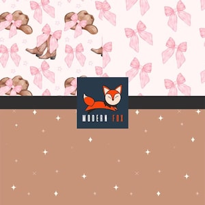 WES45 - Pink Cow Girl Fabric, Southwestern Fabric, Cow, Rodeo Fabric, checkerboard coquette bows cowgirl boots, Custom Printed Fabric