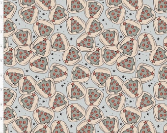 Christmas Cookies Fabric, Christmas Cakes Fabric, Cookies For Santa Fabric, Pink Christmas Fabric By The Yard (WNT294)