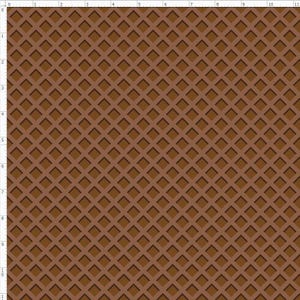 Waffle Fabric, Ice Cream Fabric, Breakfast Fabric, Chocolate Fabric (WFL2) CHOCOLATE