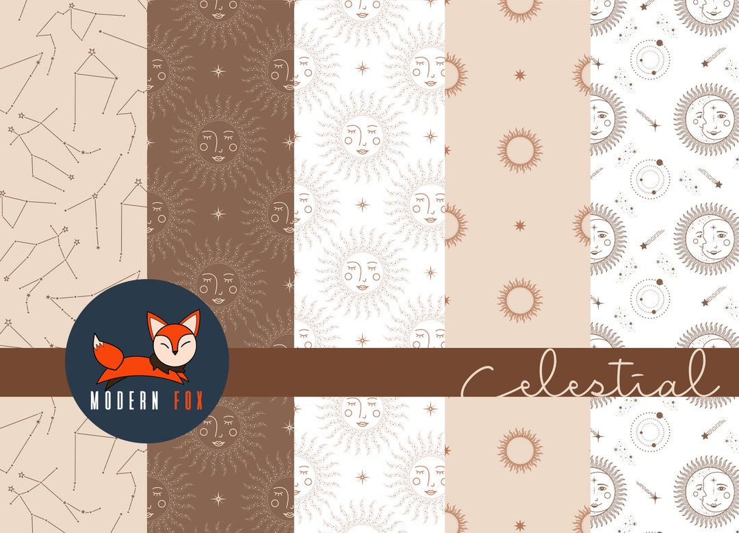 Celestial Fabric Half Moon Fabric Moon and Star Fabric Sky Etsy