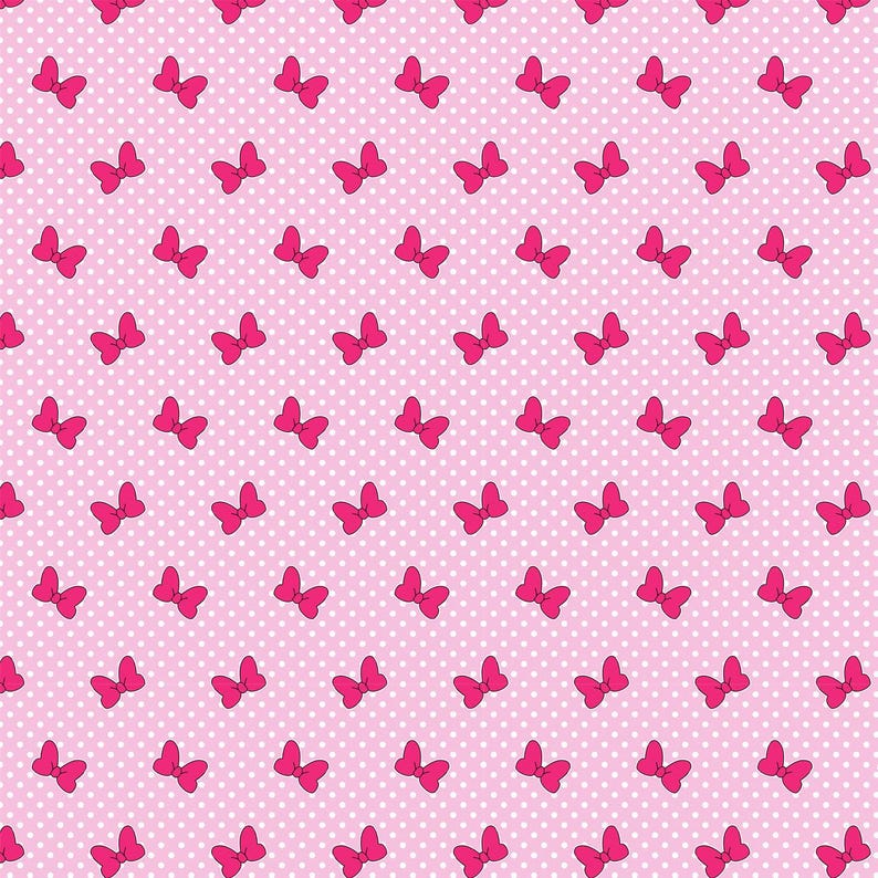Pink Bows Fabric, 100% Organic Interlock Knit, Kona Cotton, Cotton Spandex Jersey Knit, Bullet Liverpool Fabric, Fabric By The Yard (BW3) imagen 1