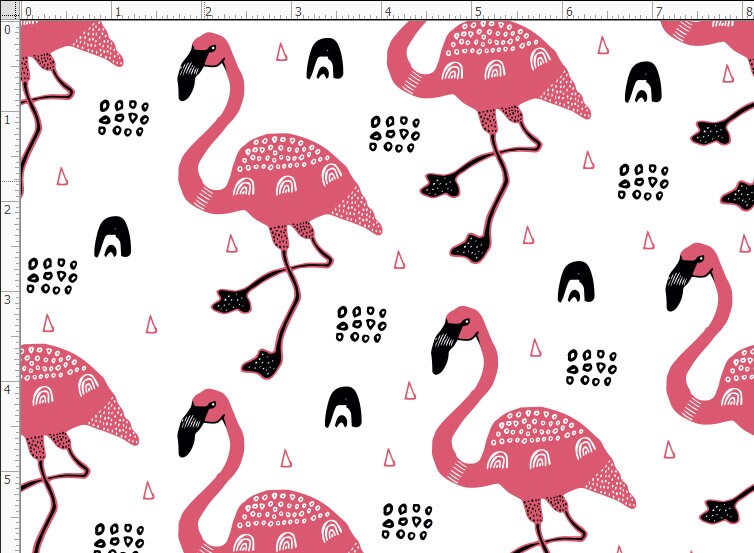 Pink Flamingo Fabric Custom Printed Fabric by the Yard FMG2 Etsy UK