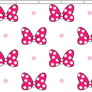 Pink Bows Fabric, 100% Organic Interlock Knit, Kona Cotton, Cotton Spandex Jersey Knit, Bullet Liverpool Fabric, Fabric By The Yard (BW1) imagen 2
