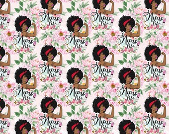 NLF3 - Nurse Life Fabric, Nurse Fabric, Medical Fabric, Health Care Fabric, Health Fabric, Custom Printed Fabric