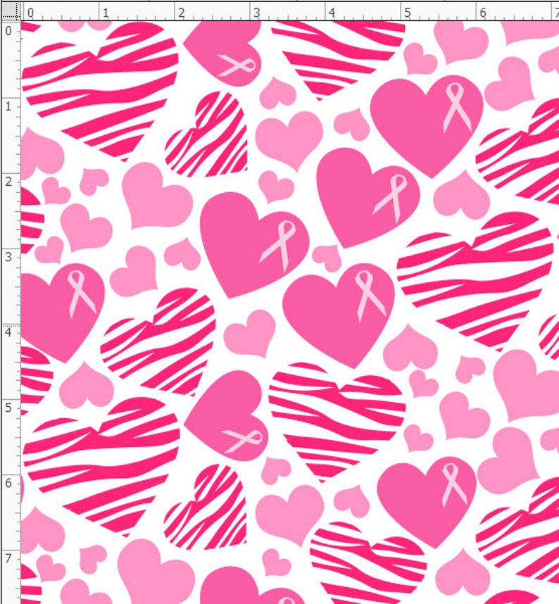 Custom Print Fabric BCA10 Breast Cancer Fabric By the yard Pink Zebra Breast Cancer Awareness Fabric