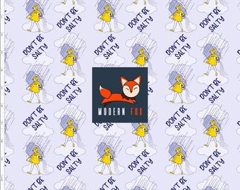 SALT1 - Don't Be Salty Fabric, Custom Print Fabric By The Yard