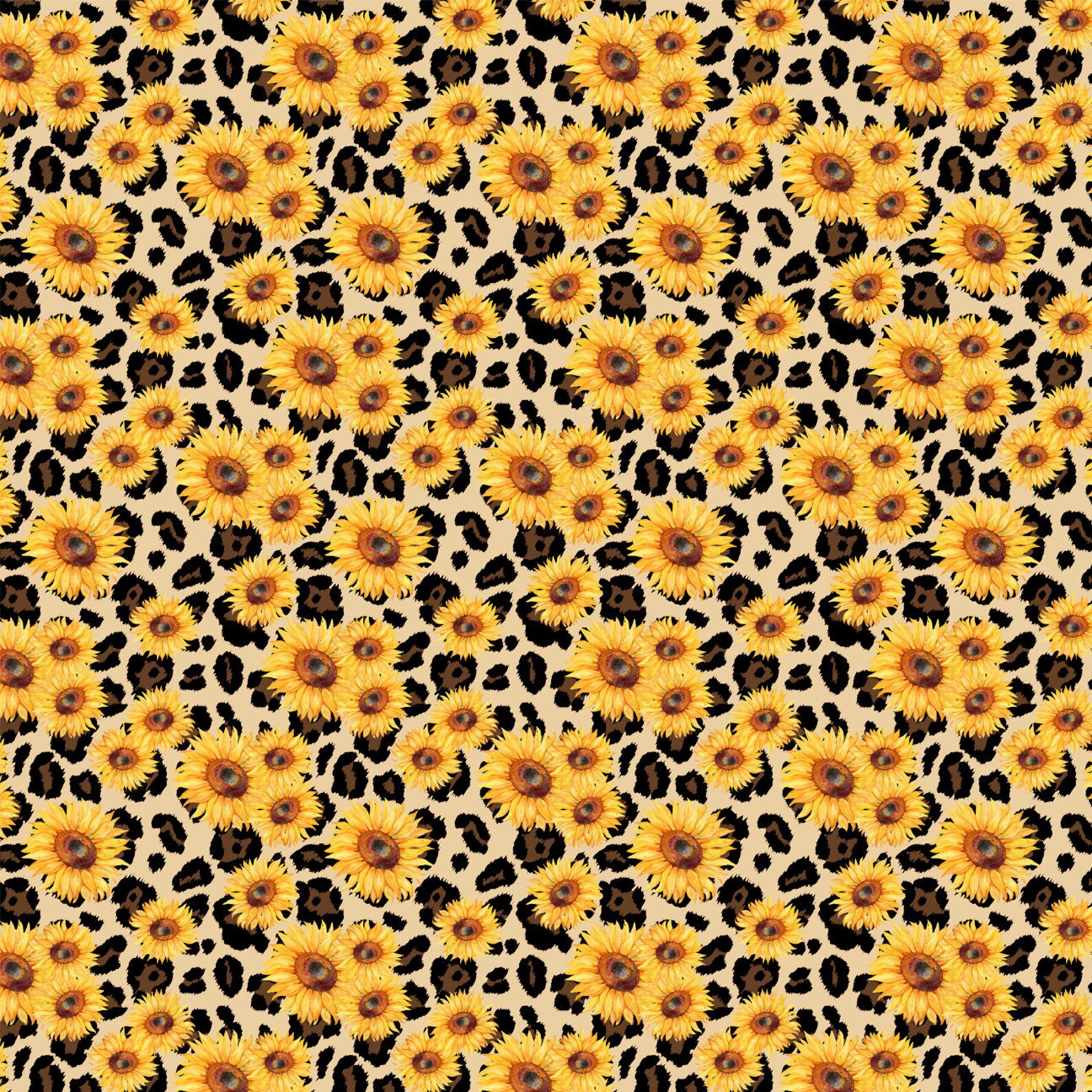 New! 30980 - Ladies Sunflower and Cheetah printed leather spur straps
