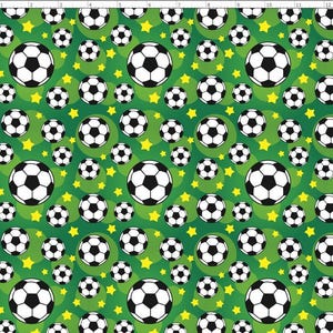 SOC1 - Sport Fabric, Soccer Ball Fabric By the yard, Custom Printed Fabric