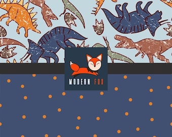 DINO54 - Dinosaur, Dino Dinosaurs Pattern, Custom Printed Fabric, By The Yard