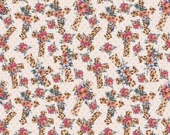 Christian Religion Easter fabric, Jesus Christ Fabric, Cross Fabric, Custom Printed Fabric By The Yard (CRS1)