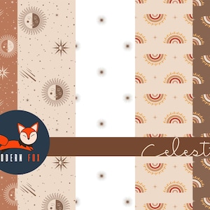 Celestial Fabric, Half Moon Fabric, Moon and Star fabric, Sky Fabric, Custom Printed Fabric By The Yard. (CLES4)