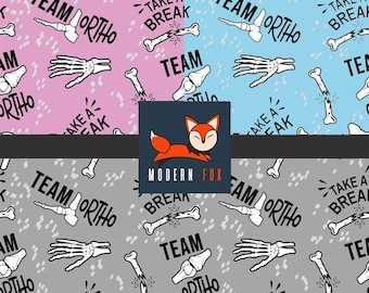 Orthopedic Fabric, Team Ortho, Medical Fabric, Health Care Fabric, Health Fabric, Custom Printed Fabric (MED19)