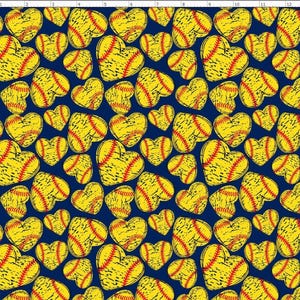 Sport Fabric, Softball Fabric, Custom Printed Fabric By the Yard (SFB4)
