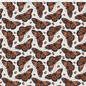 BFLY6 - Please read before ordering this print--This pattern is a PRINTED Embroidery Fabric, NOT Actual Embroidery Fabric, NO Texture