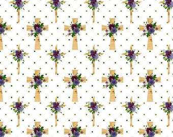 Christian Religion Easter fabric, Jesus Christ Fabric, Cross Fabric, Custom Printed Fabric By The Yard (CRS2)