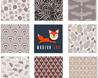 FLW157 - Retro Garden Fabric,  Retro Flower Pattern Fabric, Retro Vibe, floral Fabric, Custom Printed Fabric by The Yard