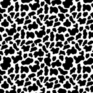 CP1-BLK Cow Printed Fabric - Black and White Cow Fabric, Cattle Print Fabric, Ox Print Fabric, Bull Fabric, Custom Printed Fabric