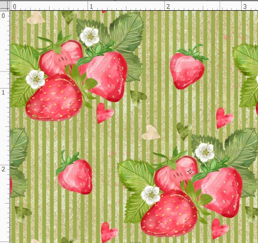 Strawberry Fabric By the Yard Fruit Fabric Strawberry Jam | Etsy
