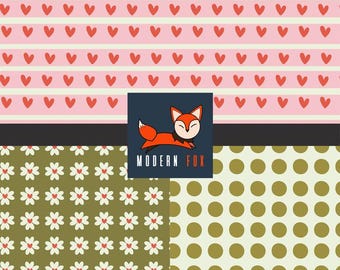 VAL186 - Heart Fabric, Valentine Heart Fabric XOXO Fabric, custom Printed Fabric By The Yard