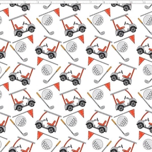 GOF1 - Golf Fabric, Golf club Fabric, Golf Car, Golf Cart Fabric, Flag Pole Fabric, Custom Printed Fabric
