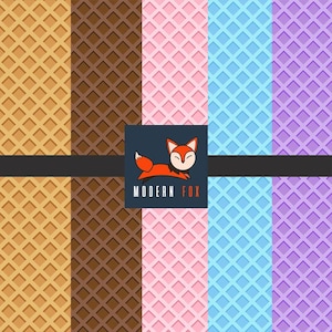Waffle Fabric, Ice Cream Fabric, Breakfast Fabric, Chocolate Fabric (WFL2)