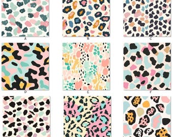 LEP16 - Leopard Fabric - Pink Leopard Print Fabric, Wild animal Print Fabric, Jungle Fabric Custom Printed Fabric