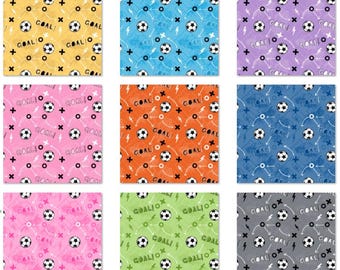 SOC13 - Sport Fabric, Soccer Ball Fabric By the yard, Soccer Game Fabric Custom Printed Fabric