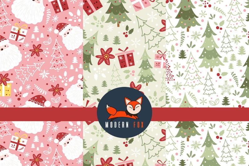 Holiday Christmas Fabric, Winter Fabric, Pink Christmas Fabric, Custom Printed Fabric (WNT256) image 1
